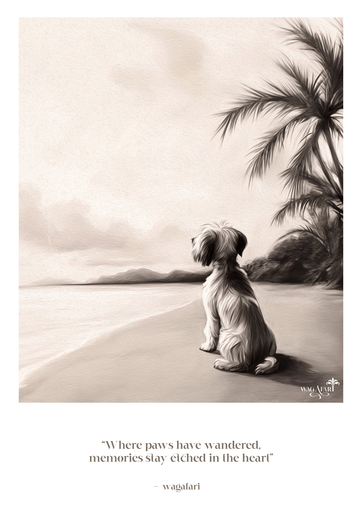 Vintage Travel Quote - 'Where paws have wandered...'