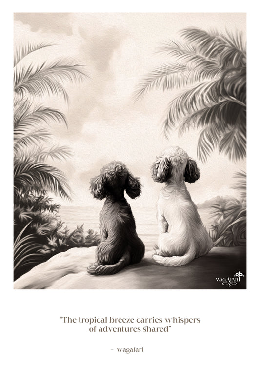 Vintage Travel Quote - 'The Tropical Breeze Carries Whispers...'