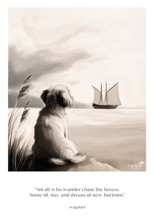 Vintage Travel Quote - 'Not all who wander chase the breeze...'
