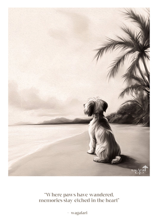 Vintage Travel Quote - 'Where paws have wandered...'
