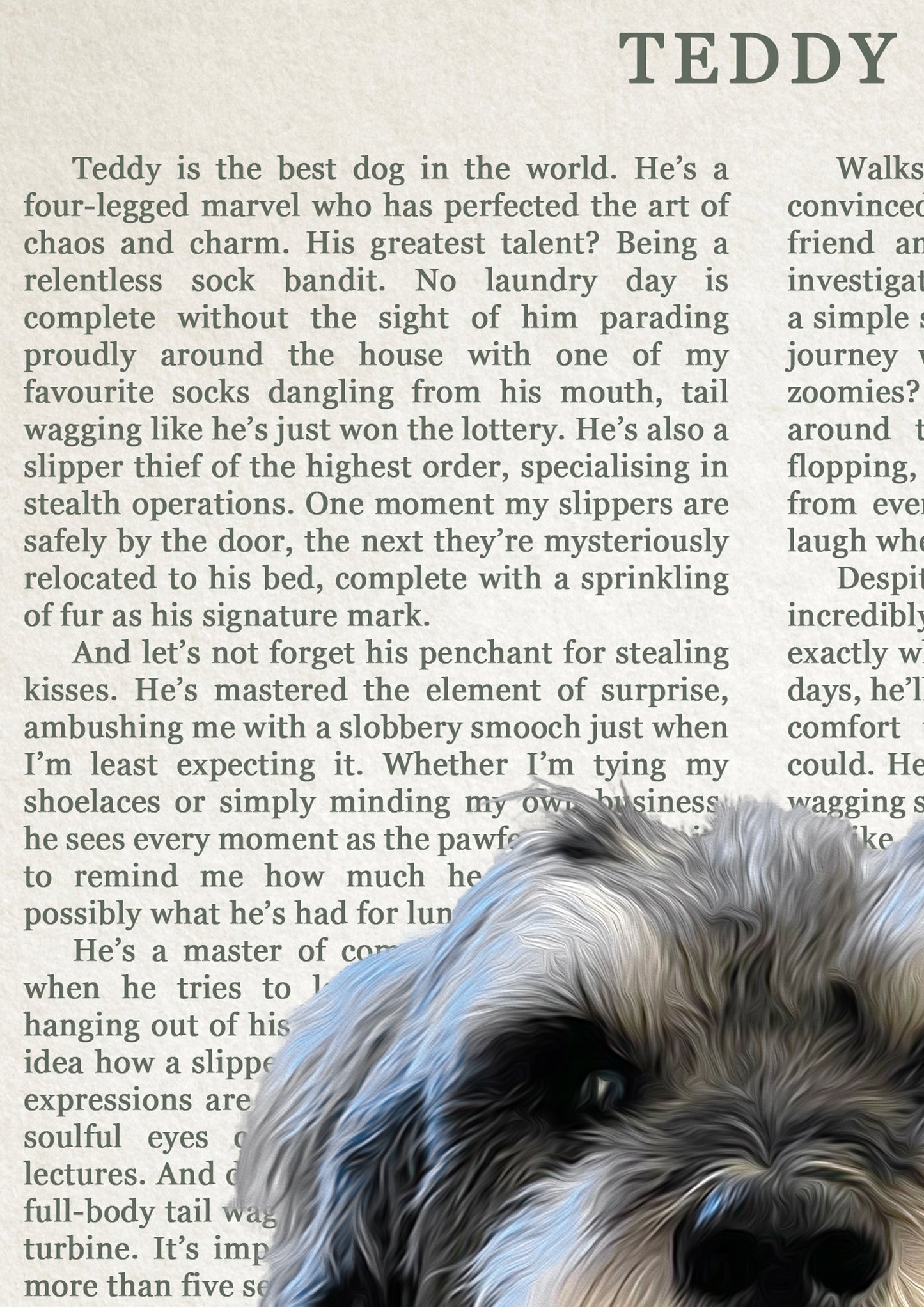 Dictionary Art - 'The Best Dog in the World'