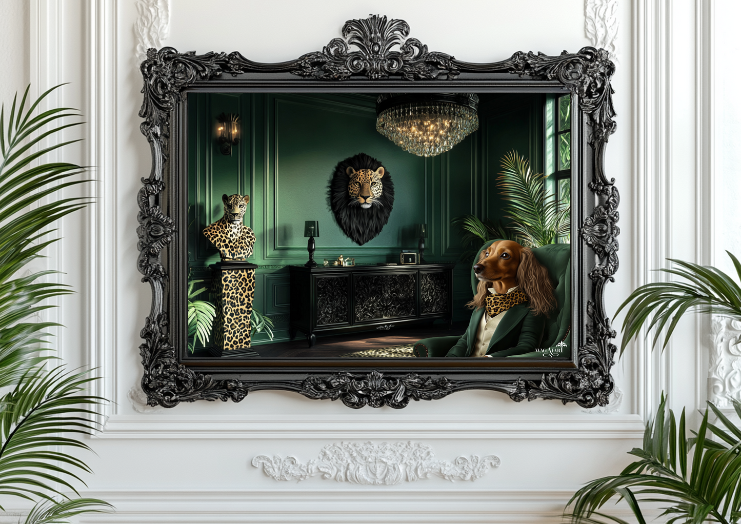 'Jungle Jamboree' - Dachshund Dog Art Print - Digital Download